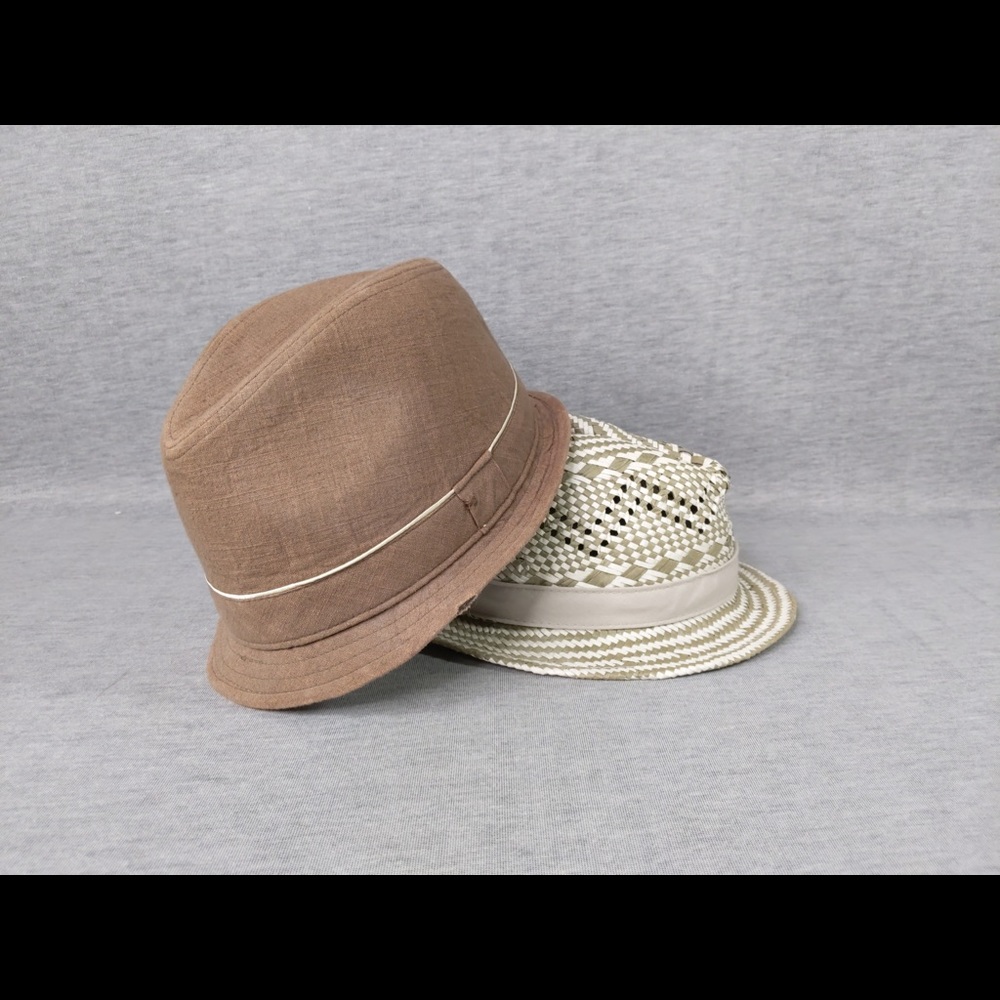 👯♀️Host Pick⚡️2 LIDS Fedora (Straw+Linen) - Picture 1 of 15